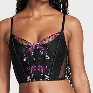 NWT Victoria’s Secret Very Sexy Floral Embroidered Corset Top